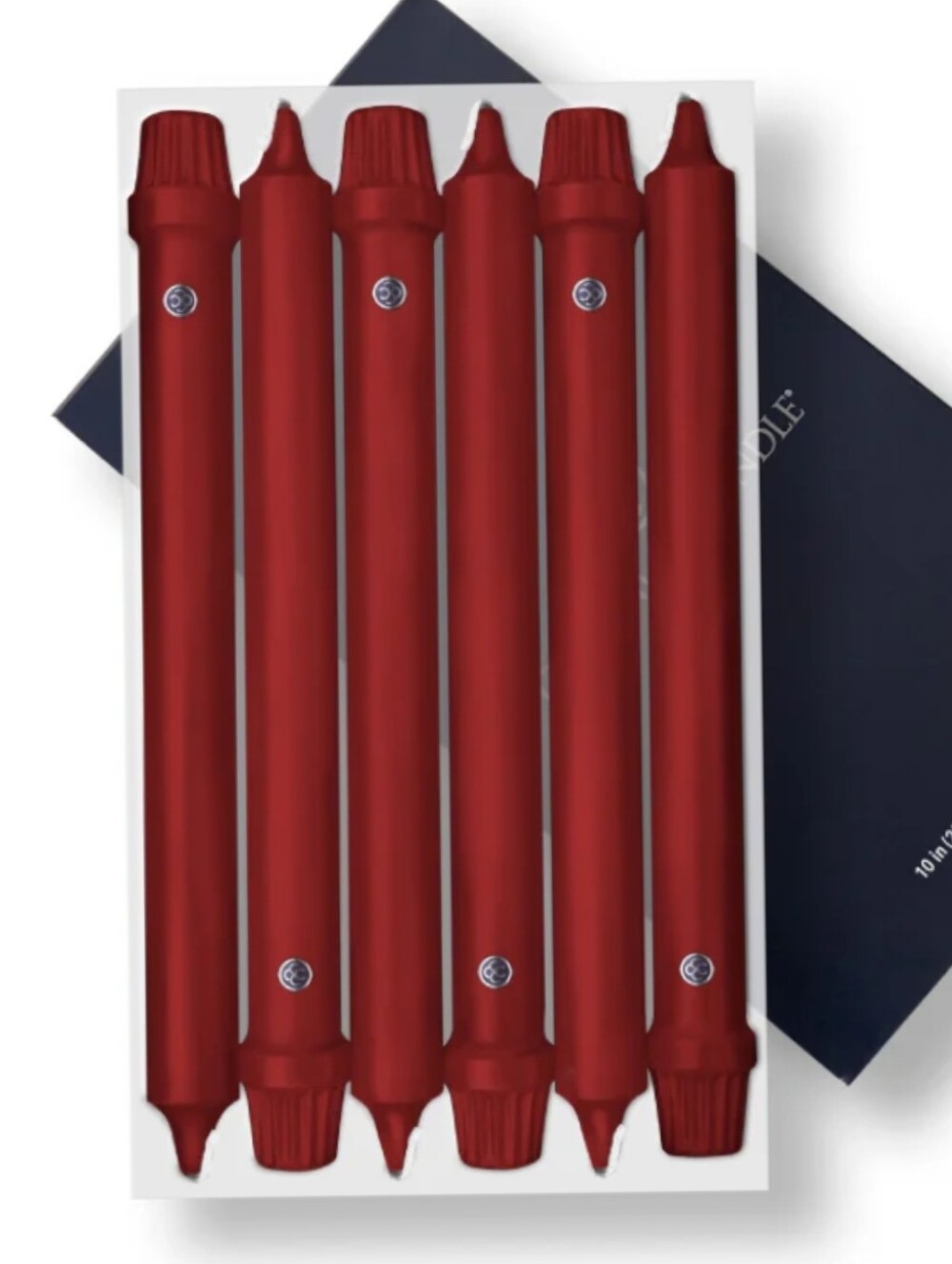 Colonial Candle NWT 6pk 10" Red Classic Dinner Candle Pack